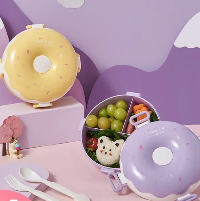Compact Dounut Lunch Box