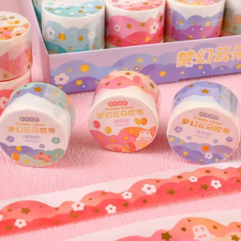 Dreamycolours® Long border washi tapes
