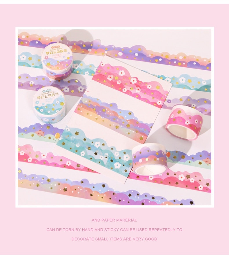 Dreamycolours® Long border washi tapes