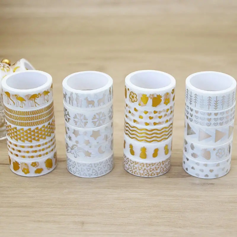 Dreamycolours® Long border golden&silver washi tapes