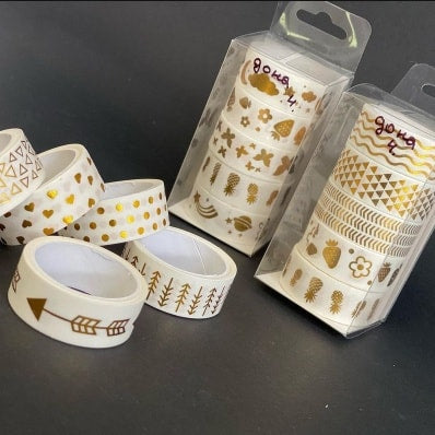 Dreamycolours® Long border golden&silver washi tapes