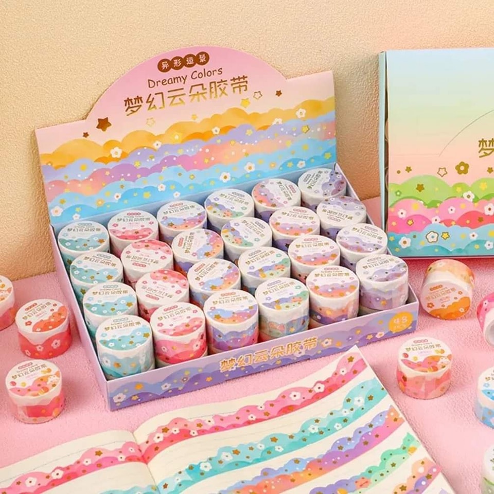 Dreamycolours® Long border washi tapes