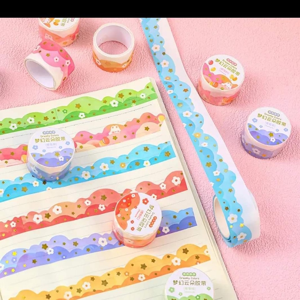 Dreamycolours® Long border washi tapes