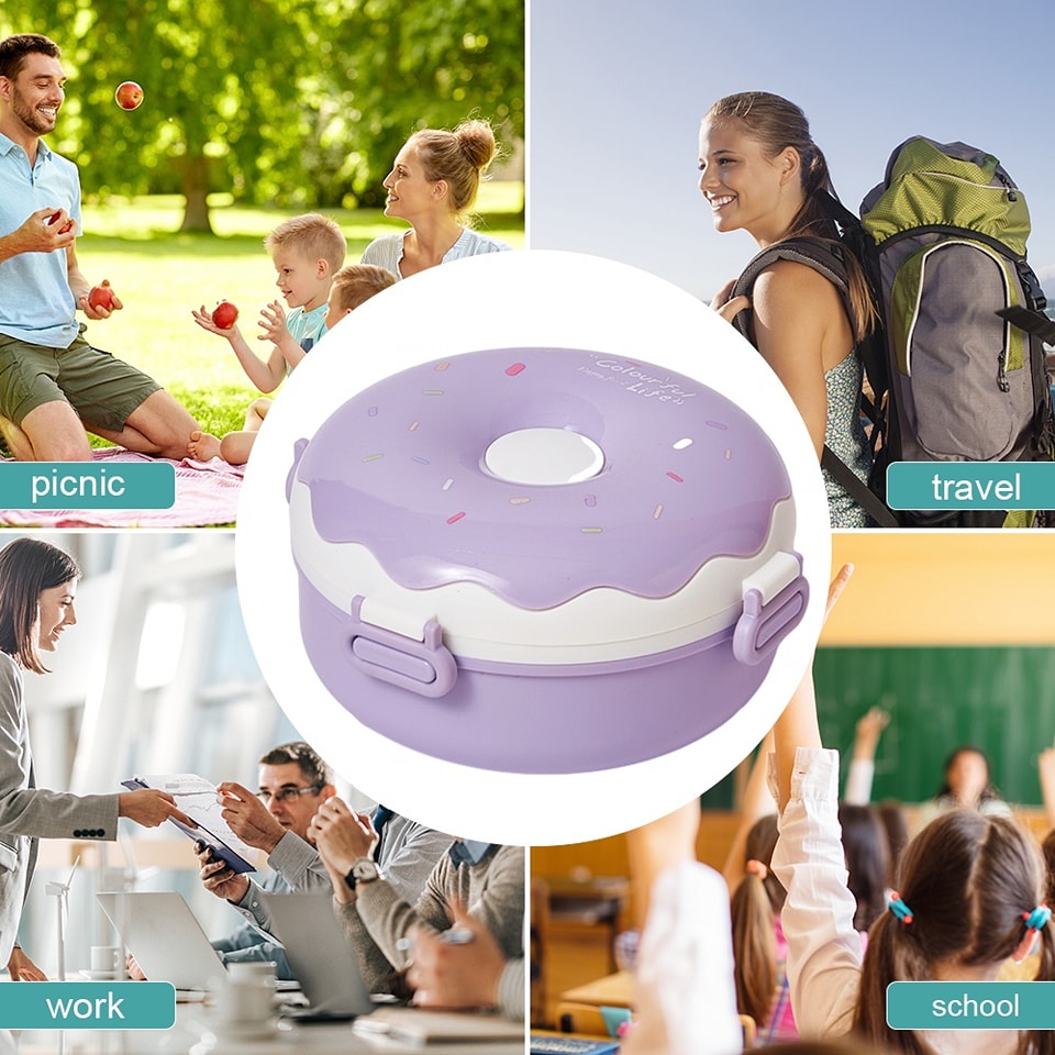 Compact Dounut Lunch Box