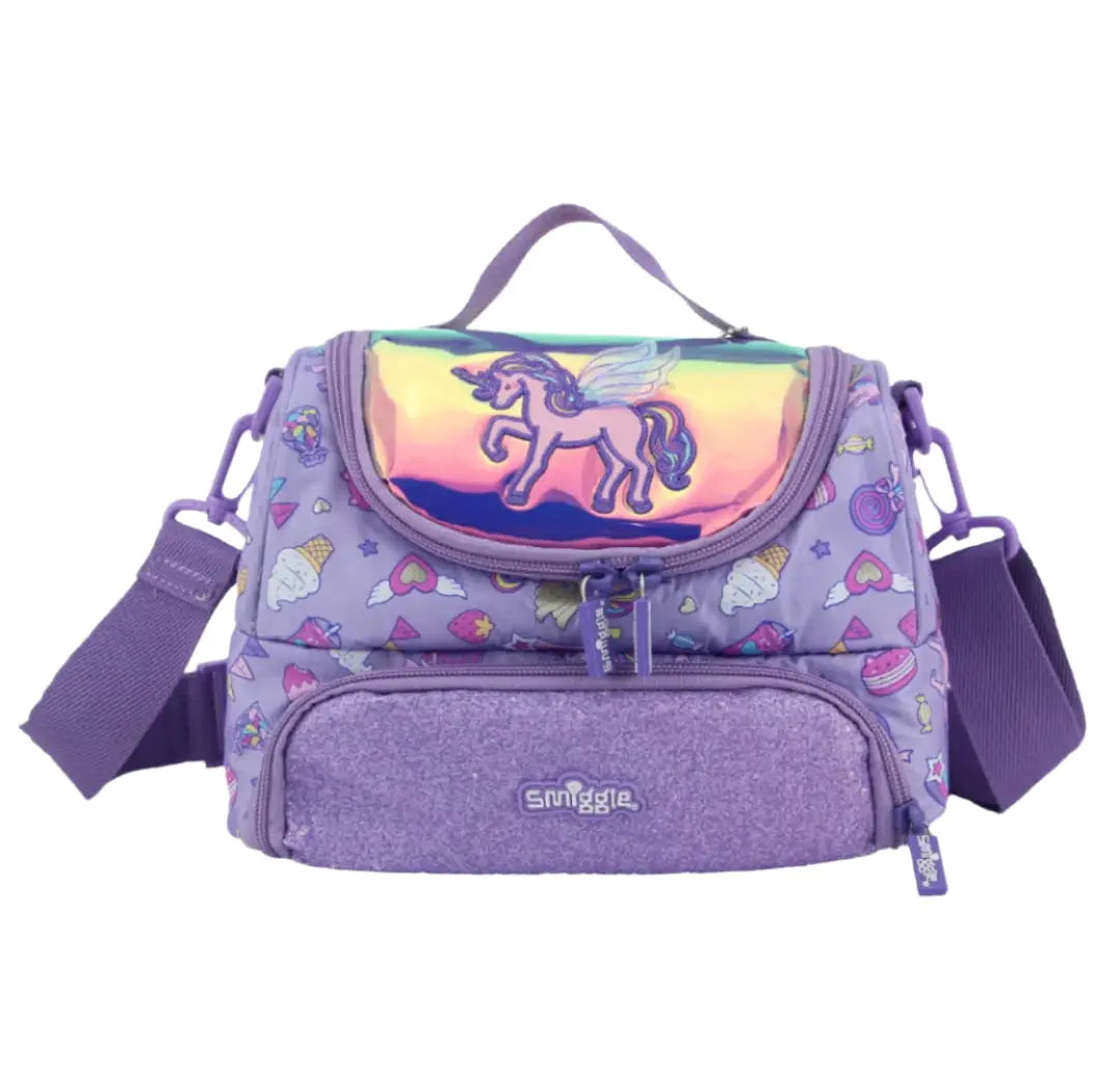 Smiggle Purple Unicorn Lunch Bag