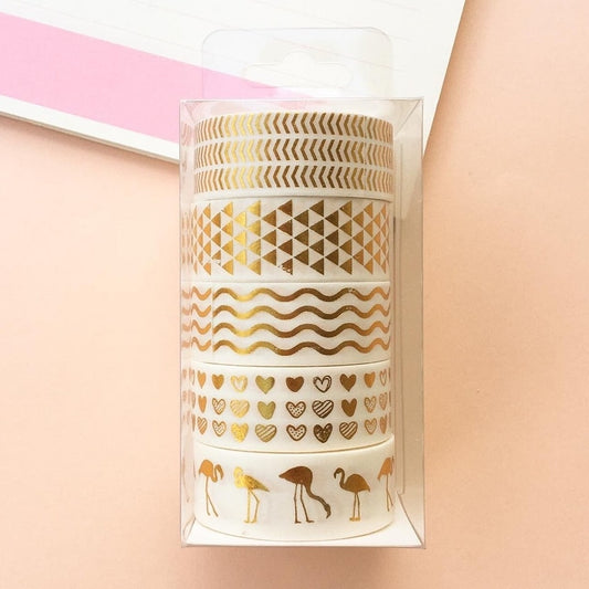 Dreamycolours® Long border golden&silver washi tapes
