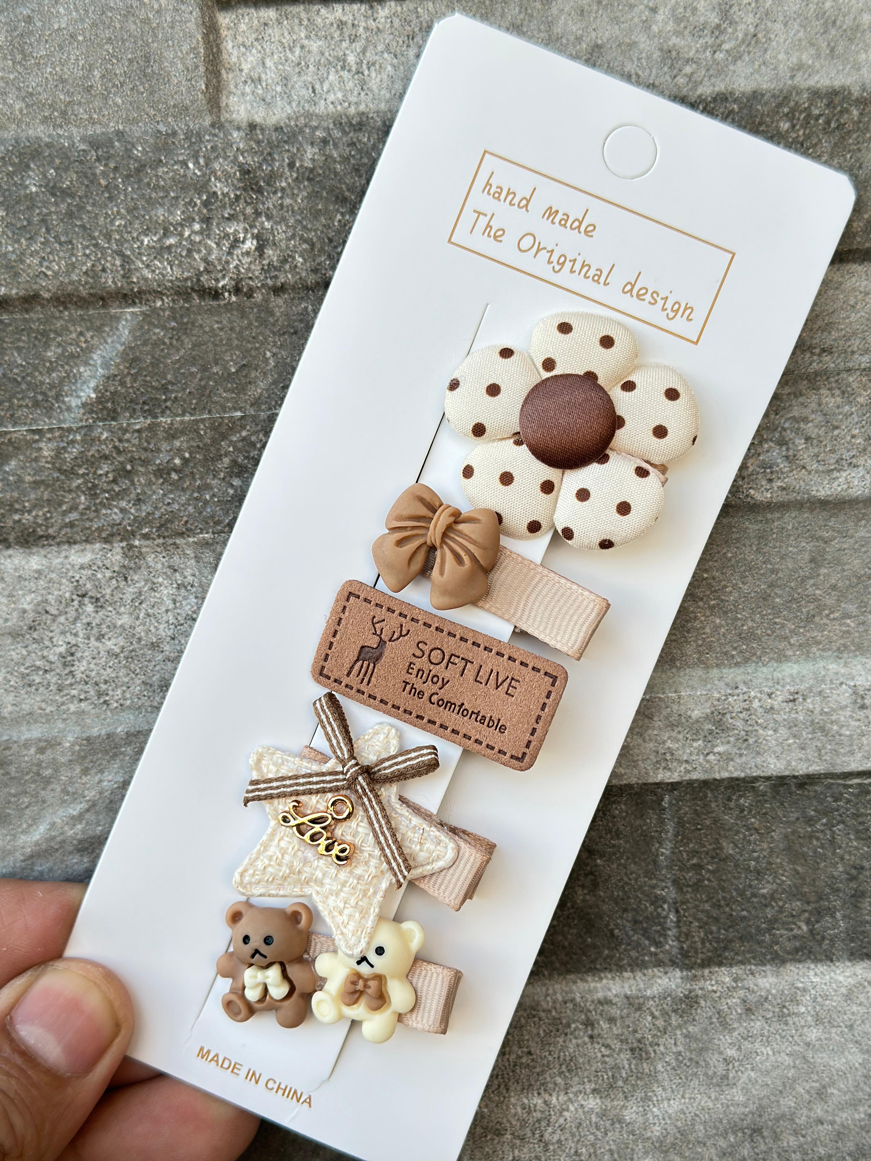 🌸 Cute Girls Hair Clips Set 🌸 – SMByHinaFahad